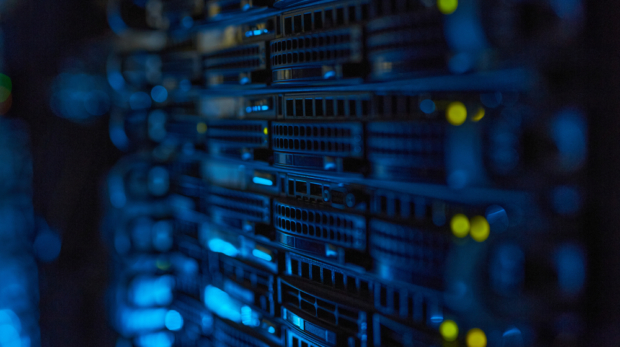 Futuristic,Background,Image,Of,Rack,Server,With,Blinking,Lights,In