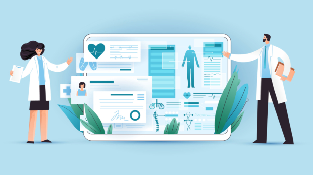 Medical,Full,Body,Screening,Results,On,Tablet,,Healthcare,Device,With